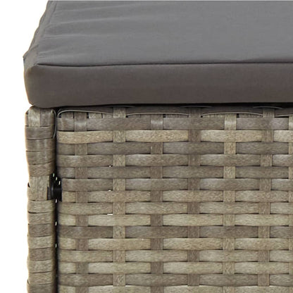 Set Divani da Giardino 5 pz con Cuscini in Polyrattan Grigio - homemem39