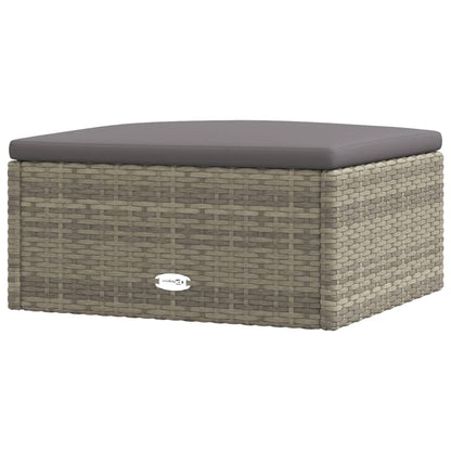 Set Divani da Giardino 8 pz con Cuscini in Polyrattan Grigio - homemem39