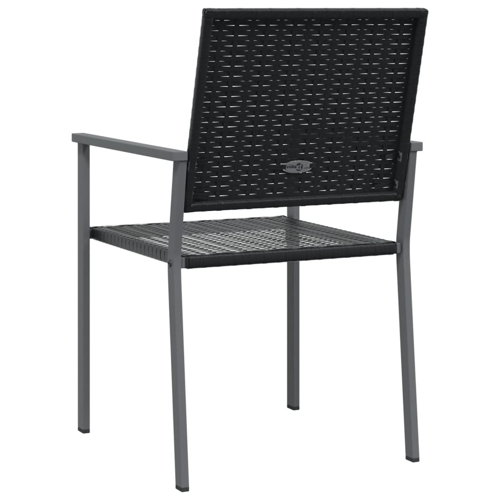 Sedie da Giardino 6 pz Nere 54x62,5x89 cm in Polyrattan - homemem39