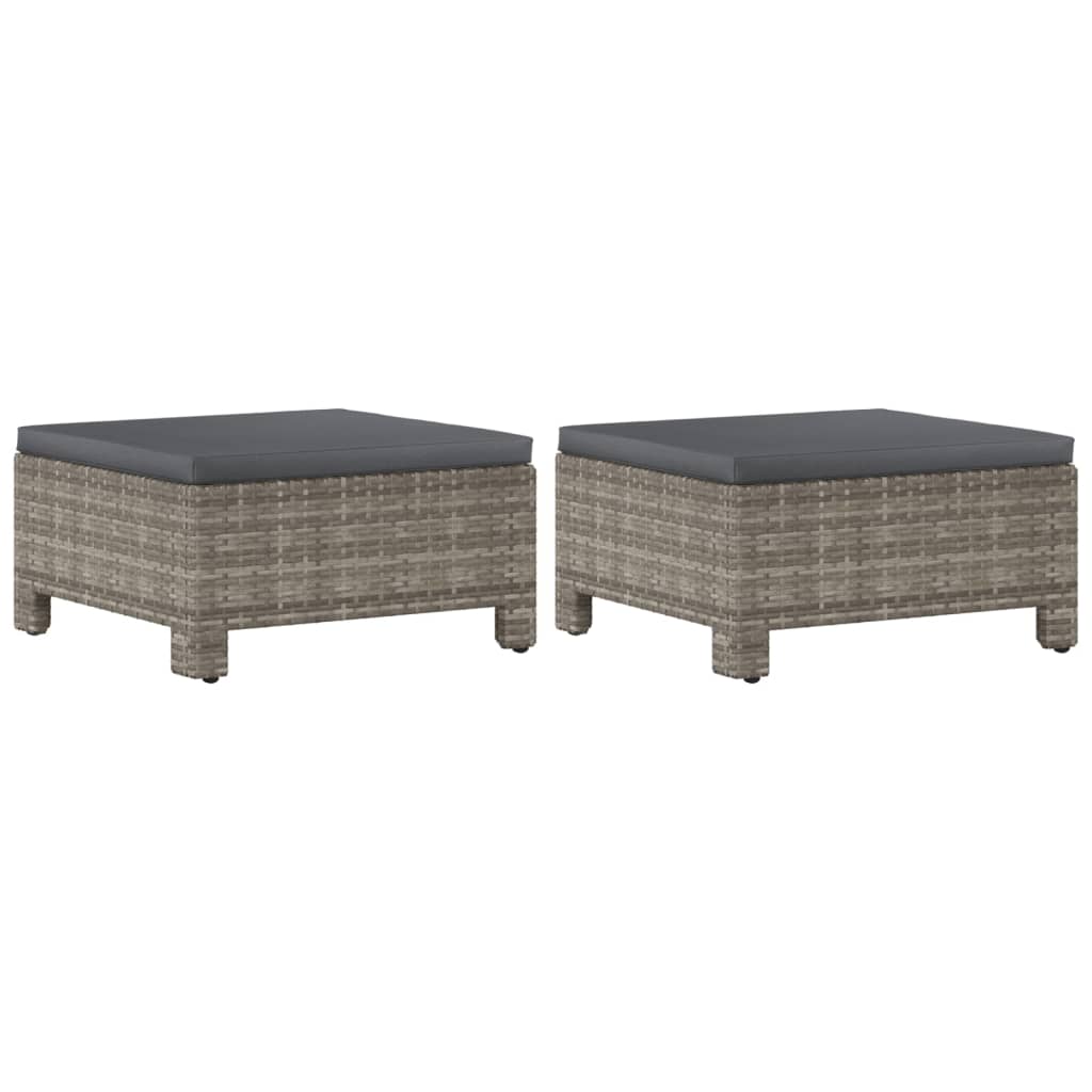 Set Divani da Giardino 6 pz con Cuscini in Polyrattan Grigio - homemem39