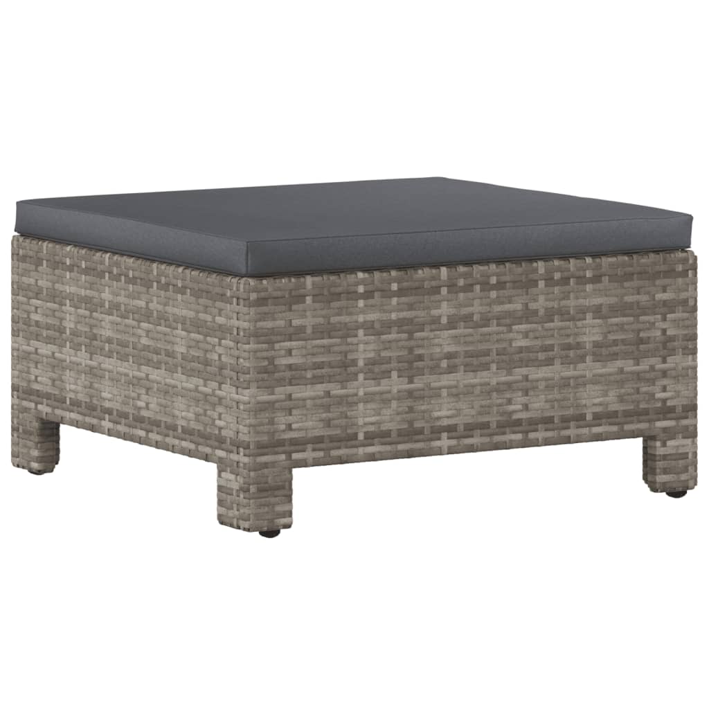 Set Divani da Giardino 6 pz con Cuscini in Polyrattan Grigio - homemem39