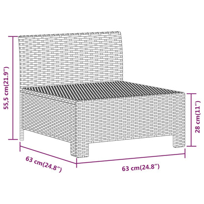 Set Divani da Giardino 6 pz con Cuscini in Polyrattan Grigio - homemem39