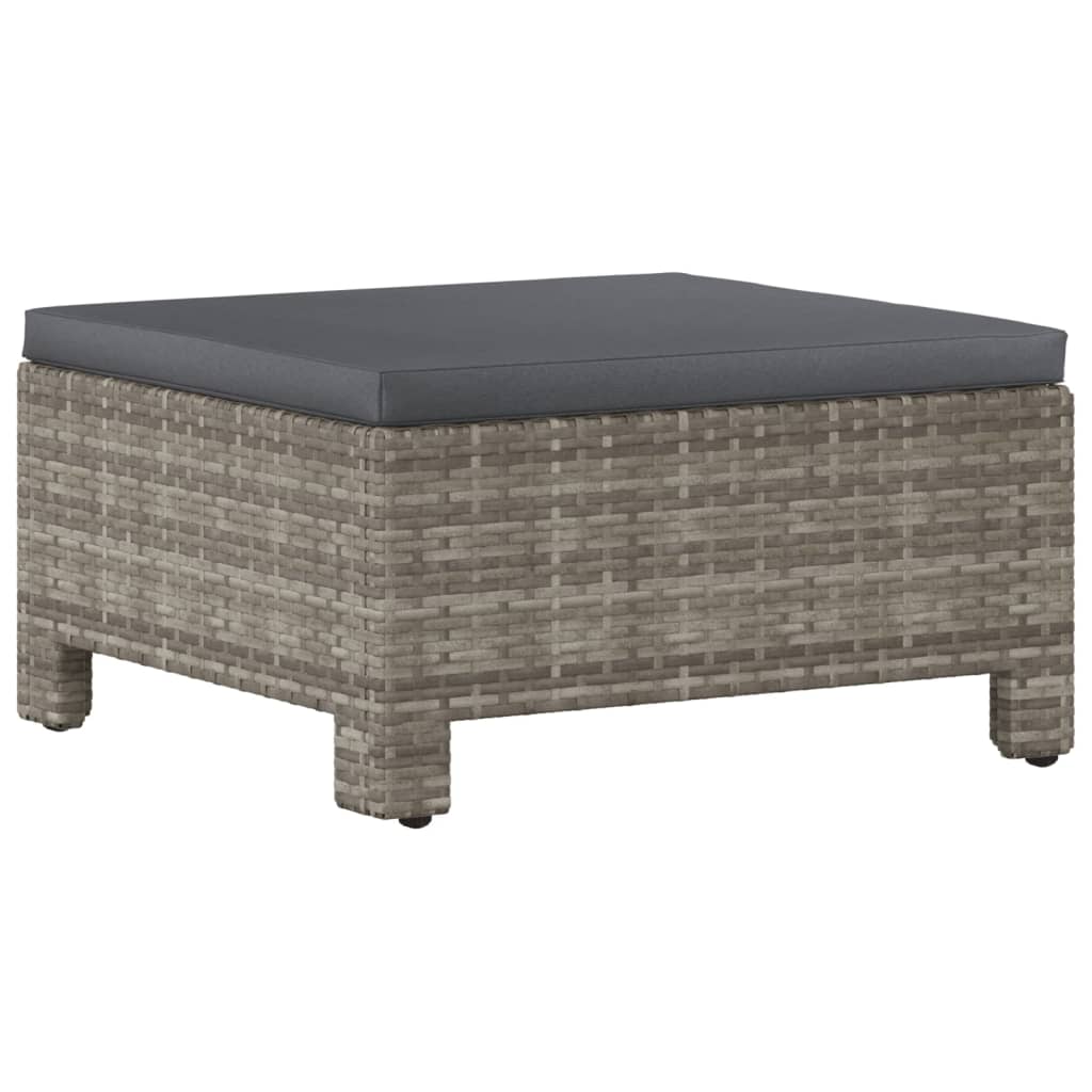 Set Divani da Giardino 9 pz con Cuscini in Polyrattan Grigio - homemem39