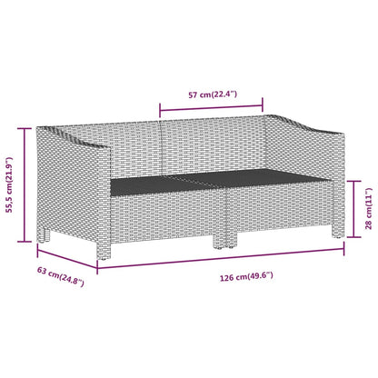 Set Divani da Giardino 6 pz con Cuscini in Polyrattan Grigio - homemem39