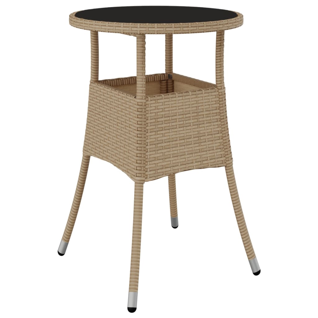 Set da Bistrò da Giardino 5 pz con Cuscini Beige in Polyrattan - homemem39