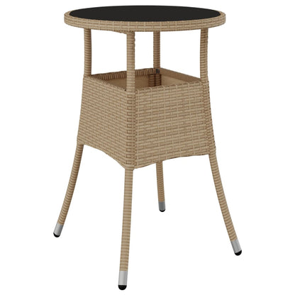 Set da Bistrò da Giardino 5 pz con Cuscini Beige in Polyrattan - homemem39