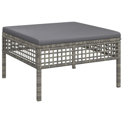 Set Divani da Giardino 3 pz con Cuscini in Polyrattan Grigio - homemem39