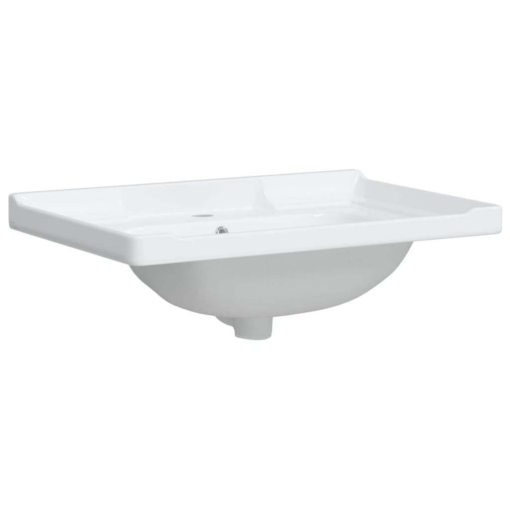 Lavandino da Bagno Bianco 71x48x23 cm Rettangolare in Ceramica - homemem39