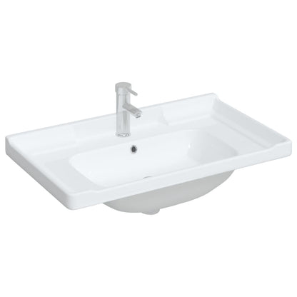 Lavandino da Bagno Bianco 81x48x23 cm Rettangolare in Ceramica - homemem39