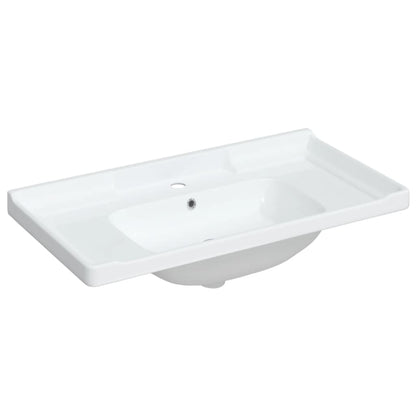 Lavandino da Bagno Bianco 91,5x48x23cm Rettangolare in Ceramica - homemem39