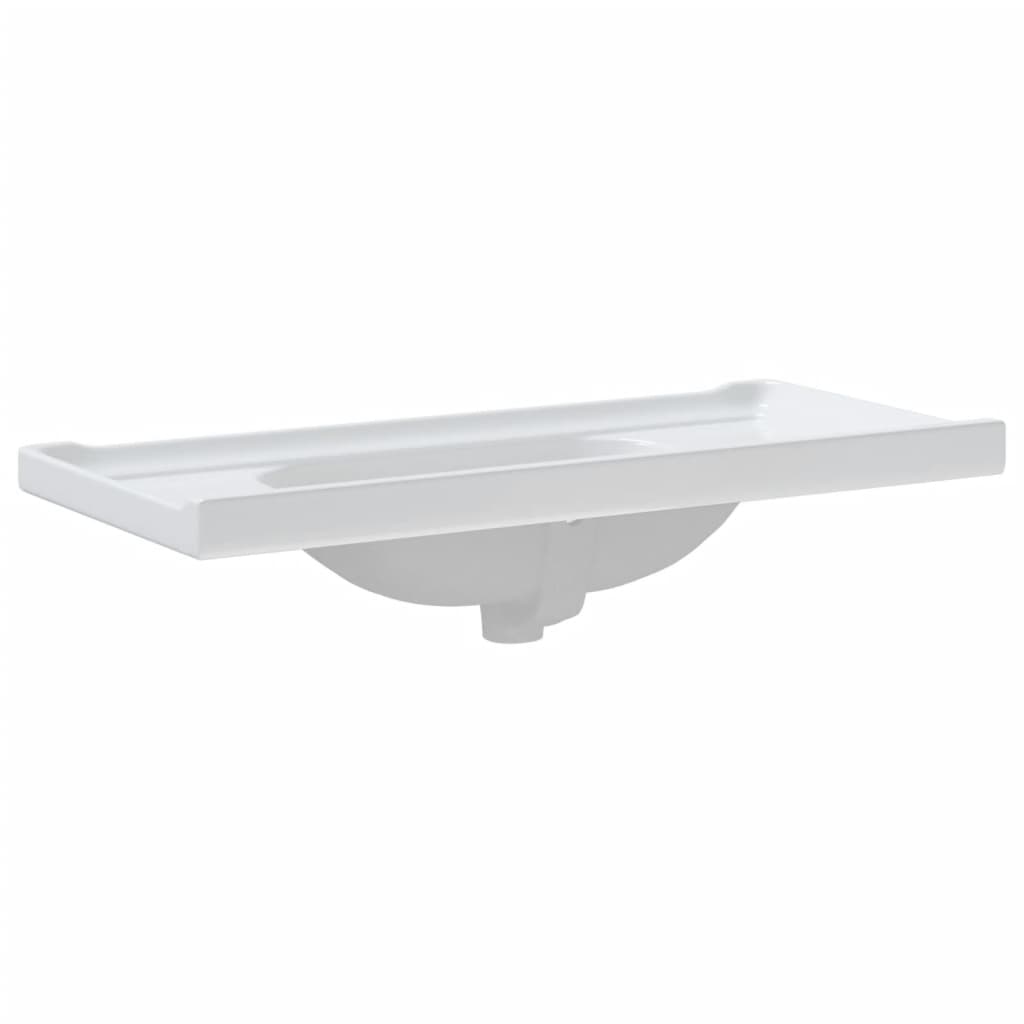 Lavandino da Bagno Bianco 100x48x23 cm Rettangolare in Ceramica - homemem39