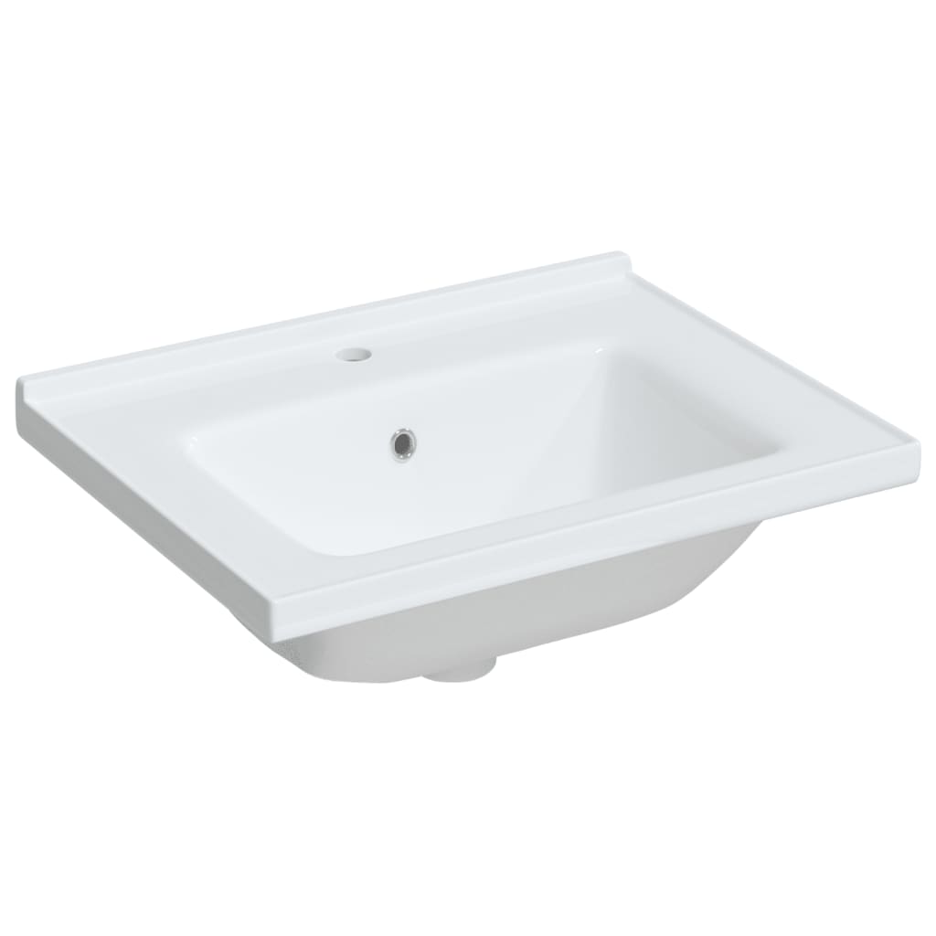 Lavandino da Bagno Bianco 61x48x19,5cm Rettangolare in Ceramica - homemem39