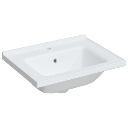 Lavandino da Bagno Bianco 61x48x19,5cm Rettangolare in Ceramica - homemem39