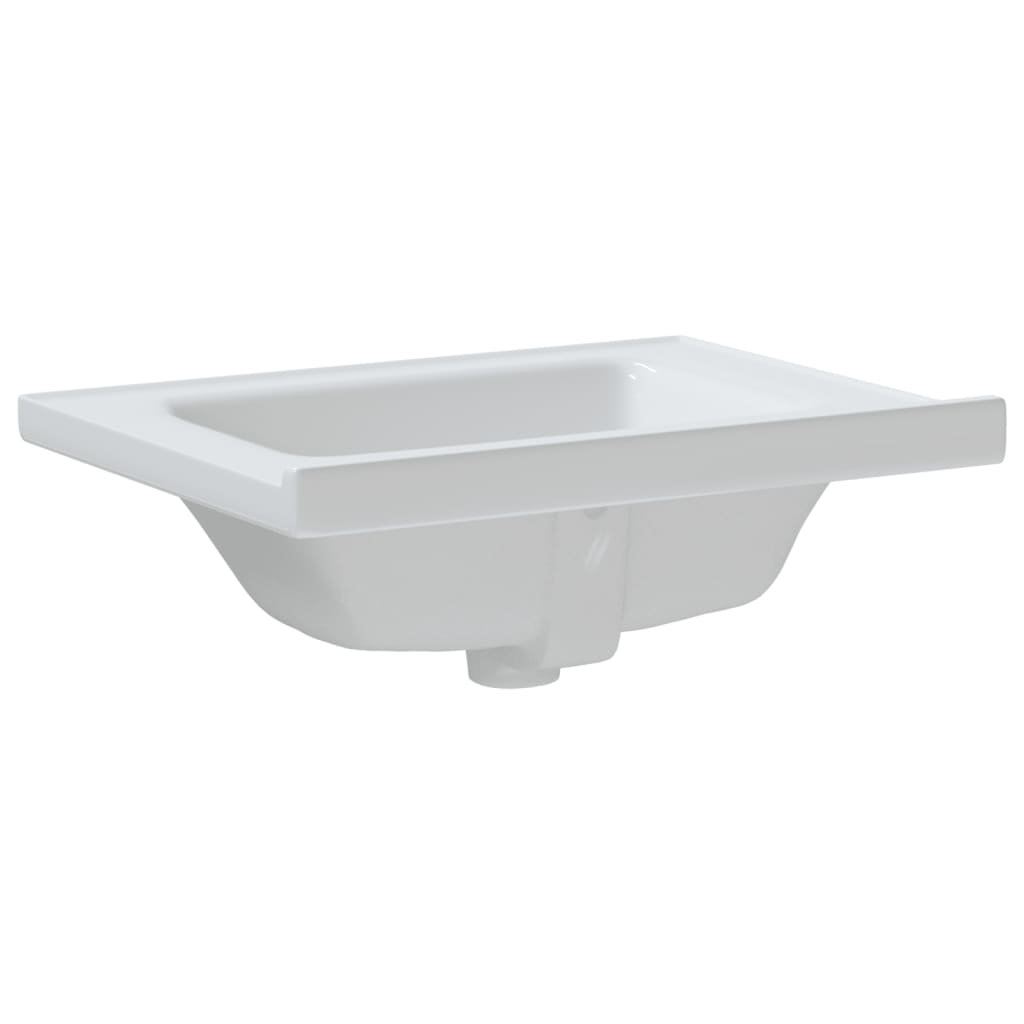 Lavandino da Bagno Bianco 61x48x19,5cm Rettangolare in Ceramica - homemem39