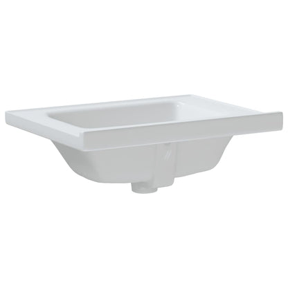 Lavandino da Bagno Bianco 61x48x19,5cm Rettangolare in Ceramica - homemem39