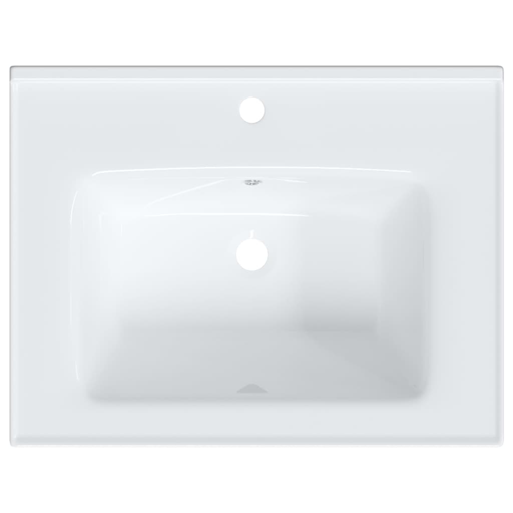 Lavandino da Bagno Bianco 61x48x19,5cm Rettangolare in Ceramica - homemem39