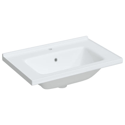 Lavandino da Bagno Bianco 71x48x19,5cm Rettangolare in Ceramica - homemem39