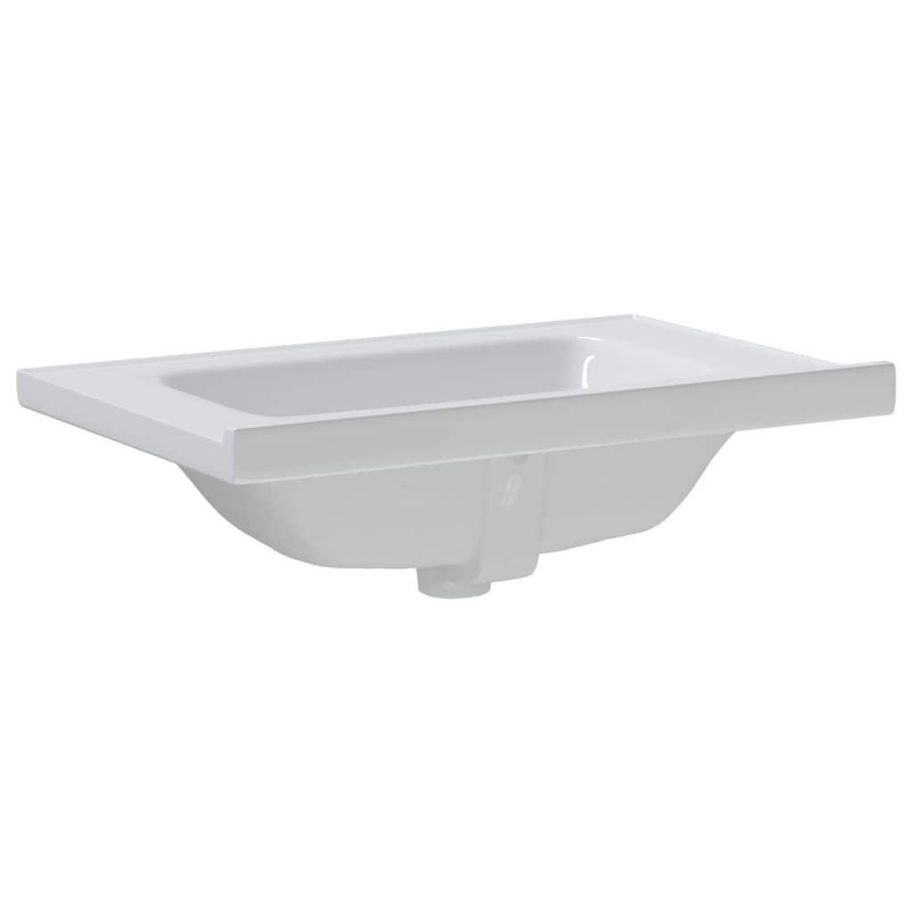 Lavandino da Bagno Bianco 71x48x19,5cm Rettangolare in Ceramica - homemem39