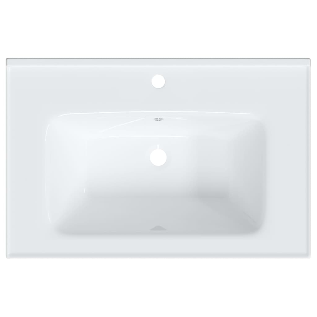 Lavandino da Bagno Bianco 71x48x19,5cm Rettangolare in Ceramica - homemem39