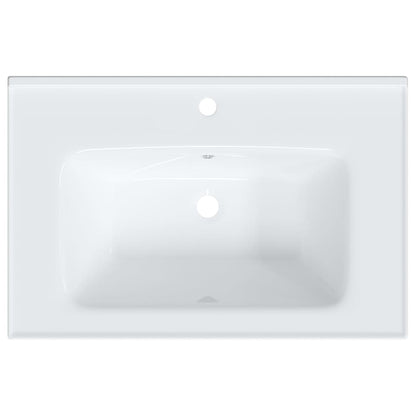 Lavandino da Bagno Bianco 71x48x19,5cm Rettangolare in Ceramica - homemem39