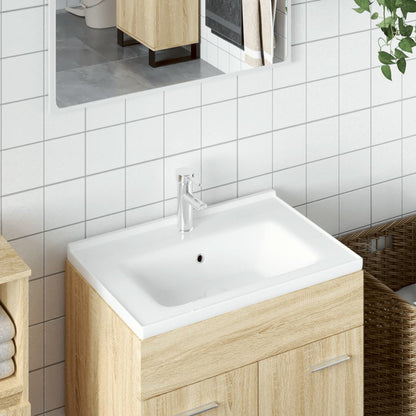 Lavandino da Bagno Bianco 71x48x19,5cm Rettangolare in Ceramica - homemem39