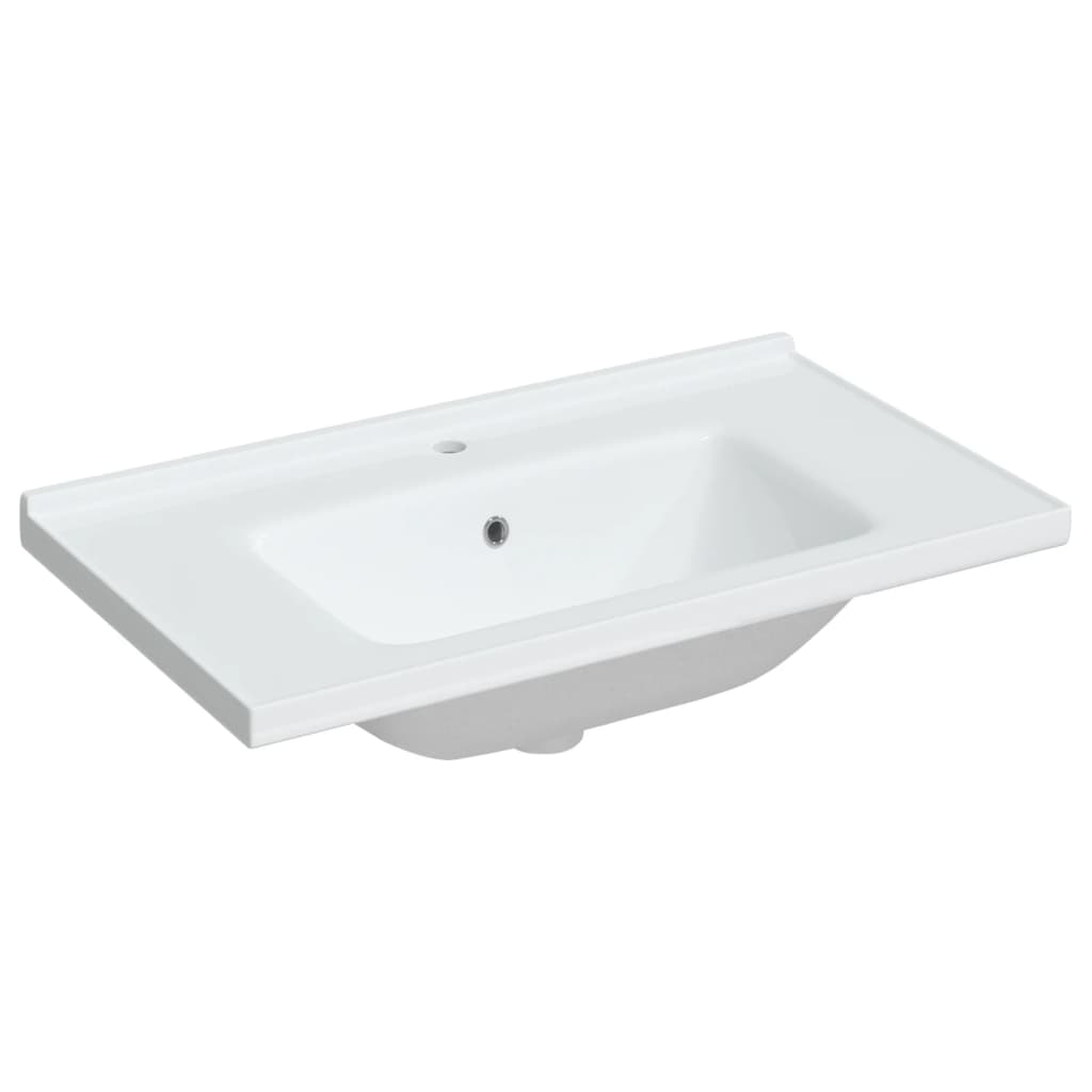 Lavandino da Bagno Bianco 81x48x19,5cm Rettangolare in Ceramica - homemem39