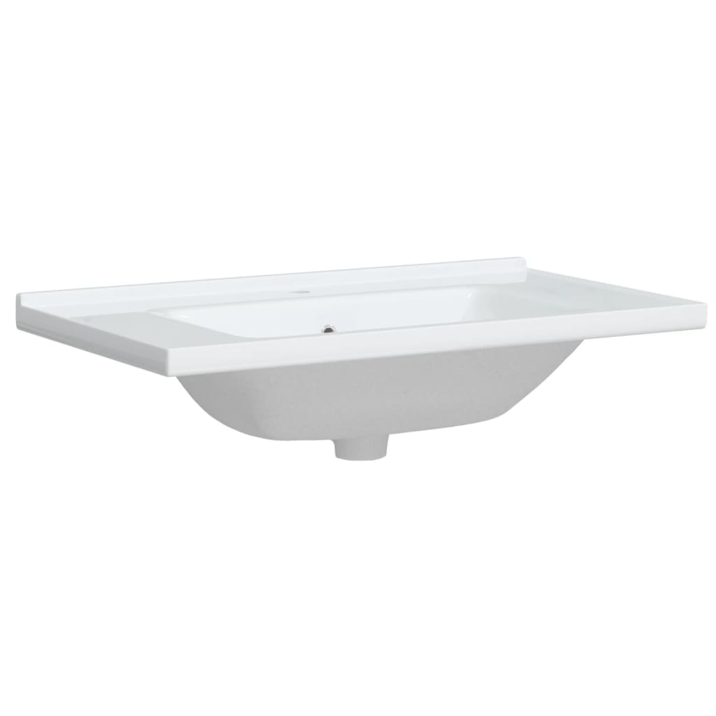 Lavandino da Bagno Bianco 81x48x19,5cm Rettangolare in Ceramica - homemem39