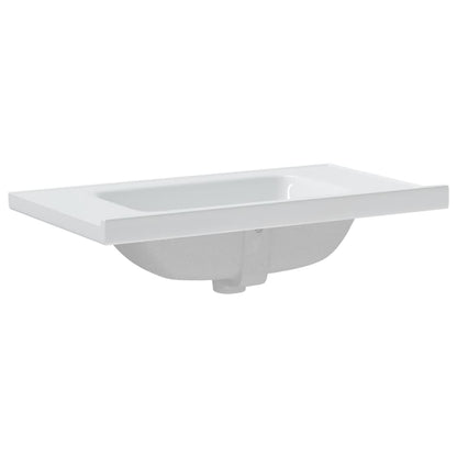 Lavandino da Bagno Bianco 81x48x19,5cm Rettangolare in Ceramica - homemem39