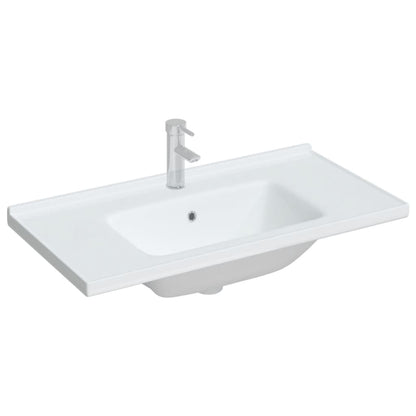 Lavandino da Bagno Bianco 91,5x48x19,5 cm Rettangolare Ceramica - homemem39