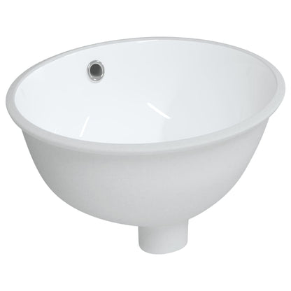 Lavandino da Bagno Bianco 33x29x16,5 cm Ovale in Ceramica - homemem39