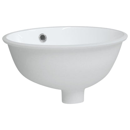 Lavandino da Bagno Bianco 33x29x16,5 cm Ovale in Ceramica - homemem39