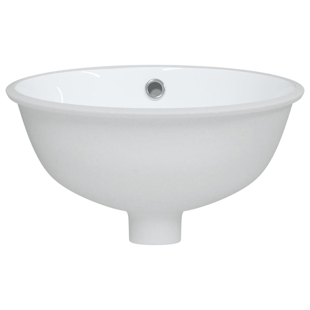 Lavandino da Bagno Bianco 33x29x16,5 cm Ovale in Ceramica - homemem39