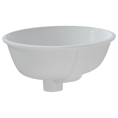 Lavandino da Bagno Bianco 33x29x16,5 cm Ovale in Ceramica - homemem39