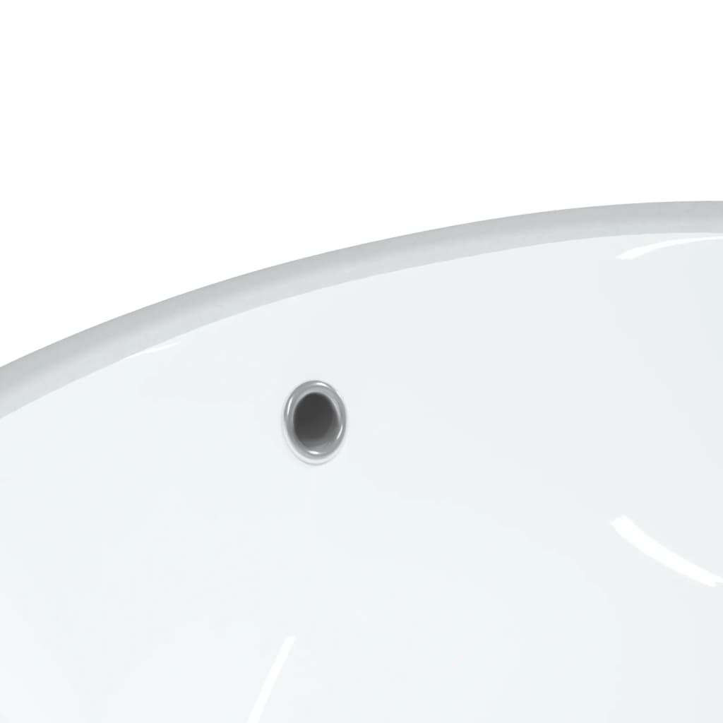 Lavandino da Bagno Bianco 33x29x16,5 cm Ovale in Ceramica - homemem39