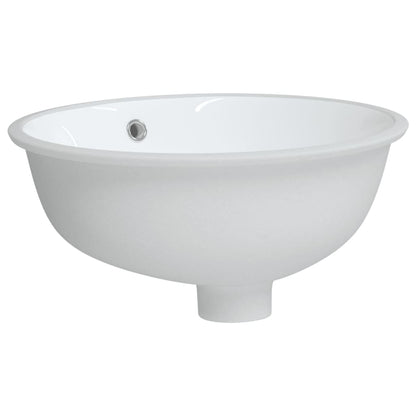 Lavandino da Bagno Bianco 38,5x33,5x19 cm Ovale in Ceramica - homemem39