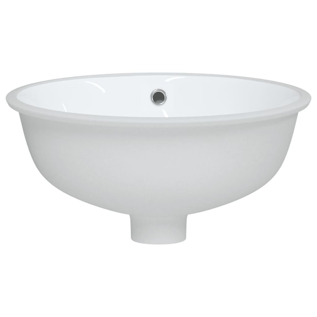 Lavandino da Bagno Bianco 38,5x33,5x19 cm Ovale in Ceramica - homemem39