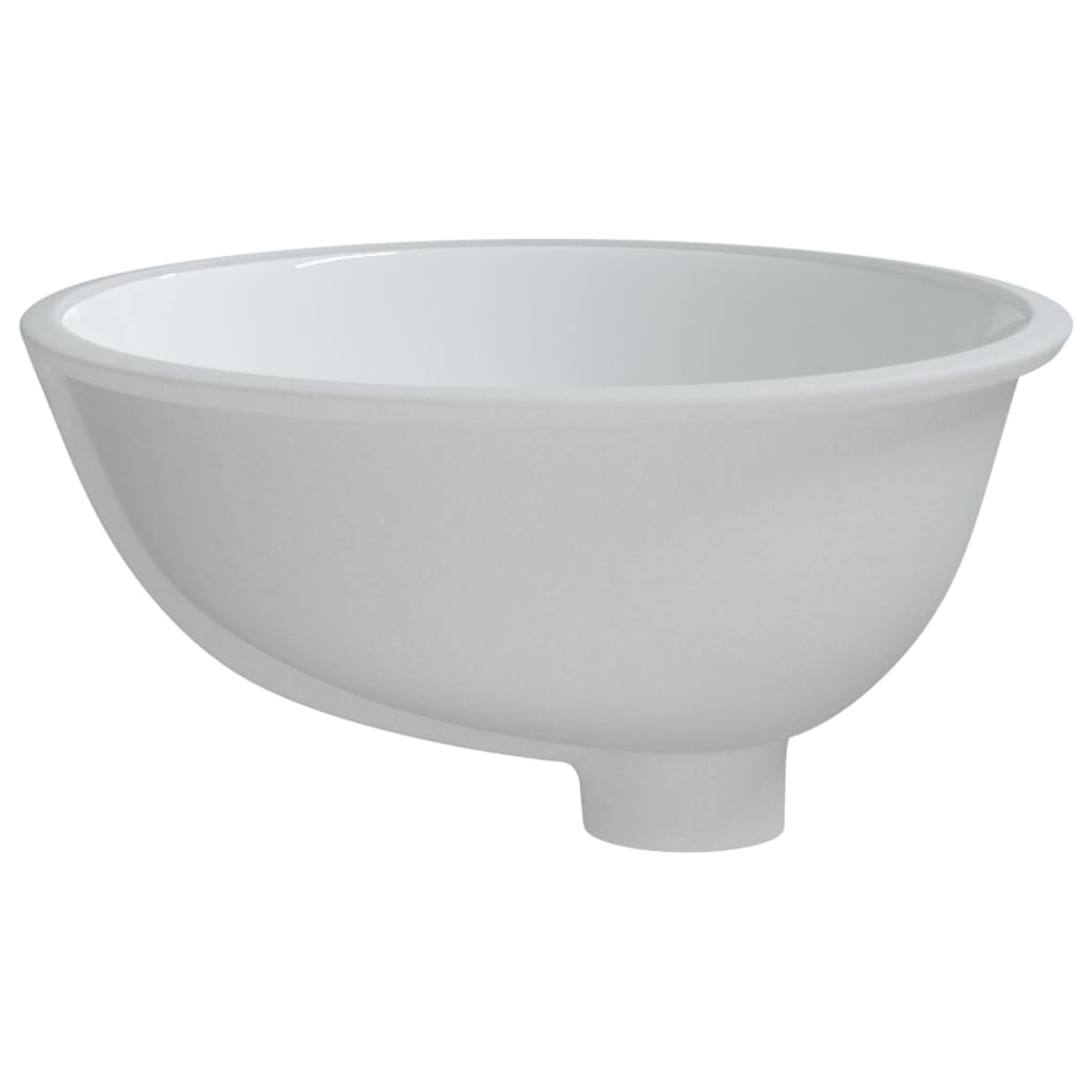 Lavandino da Bagno Bianco 38,5x33,5x19 cm Ovale in Ceramica - homemem39