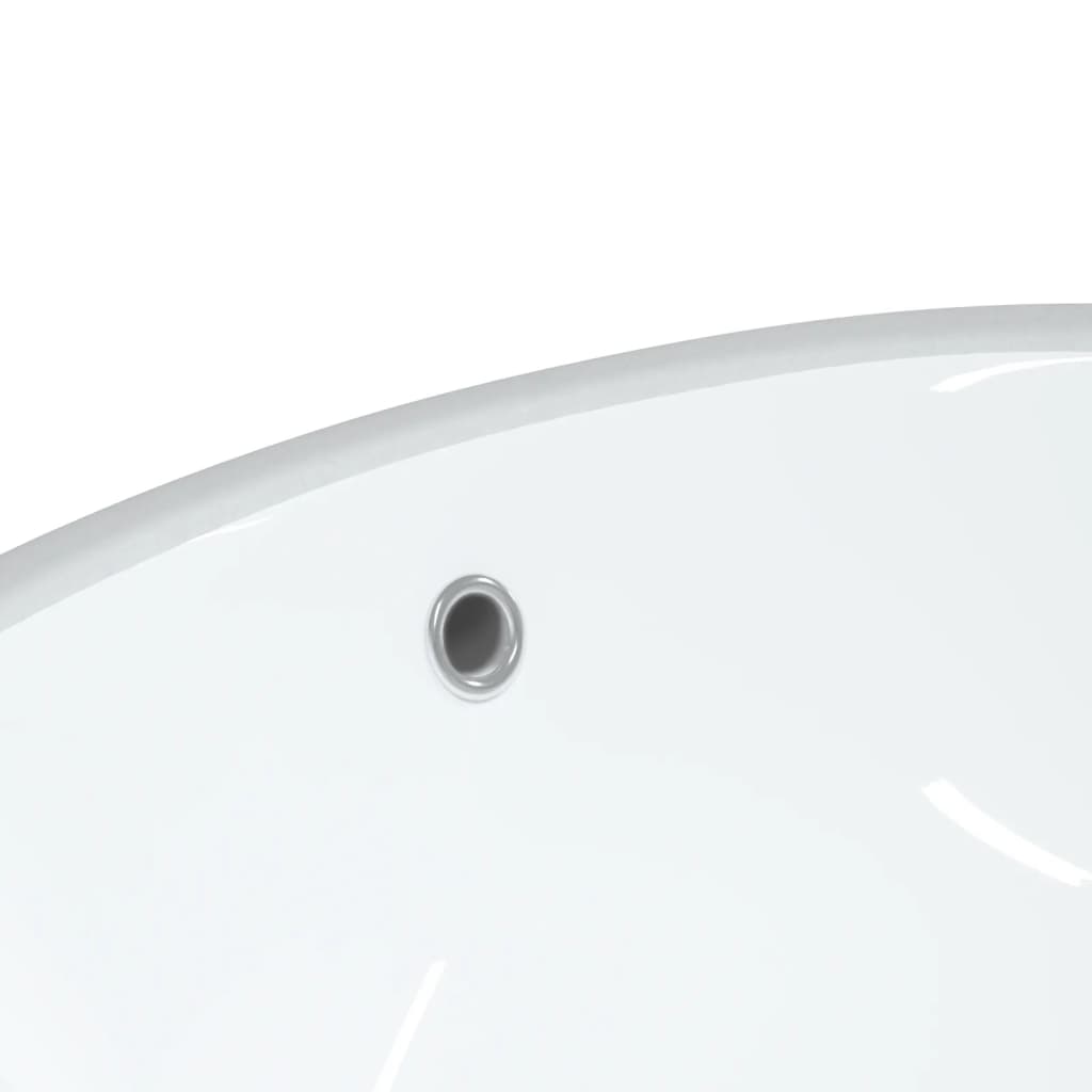 Lavandino da Bagno Bianco 37x31x17,5 cm Ovale in Ceramica - homemem39