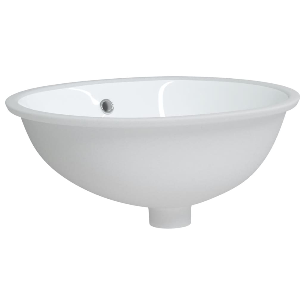 Lavandino da Bagno Bianco 47x39x21 cm Ovale in Ceramica - homemem39