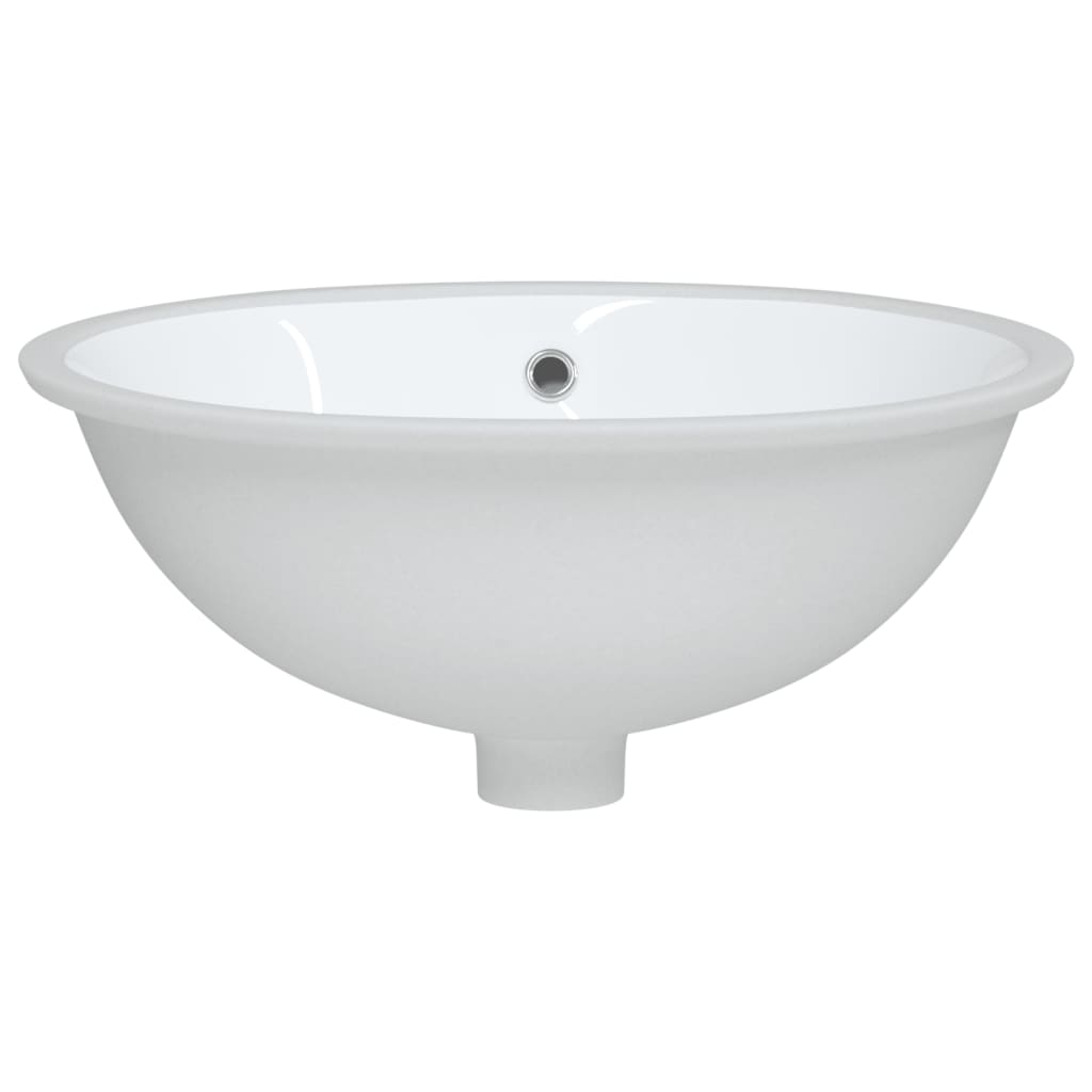 Lavandino da Bagno Bianco 47x39x21 cm Ovale in Ceramica - homemem39