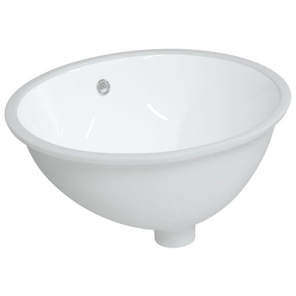 Lavandino da Bagno Bianco 49x40,5x21 cm Ovale in Ceramica - homemem39