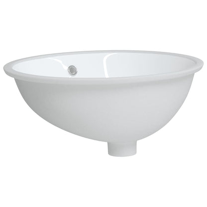 Lavandino da Bagno Bianco 49x40,5x21 cm Ovale in Ceramica - homemem39