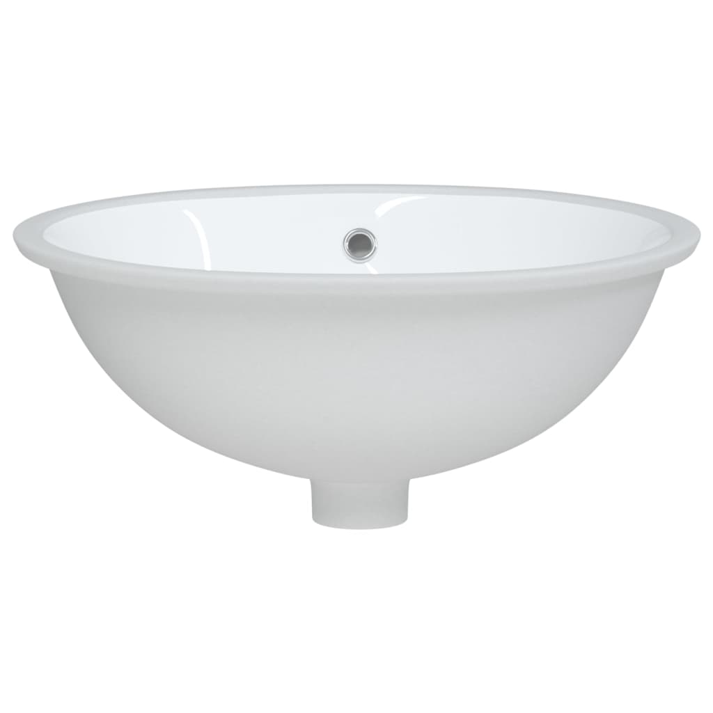 Lavandino da Bagno Bianco 49x40,5x21 cm Ovale in Ceramica - homemem39