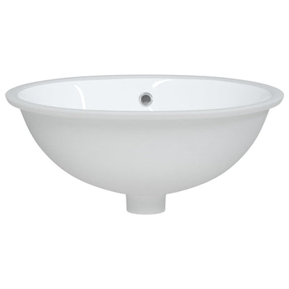 Lavandino da Bagno Bianco 49x40,5x21 cm Ovale in Ceramica - homemem39