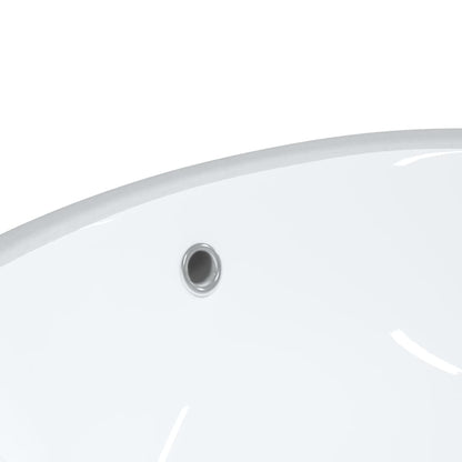 Lavandino da Bagno Bianco 49x40,5x21 cm Ovale in Ceramica - homemem39