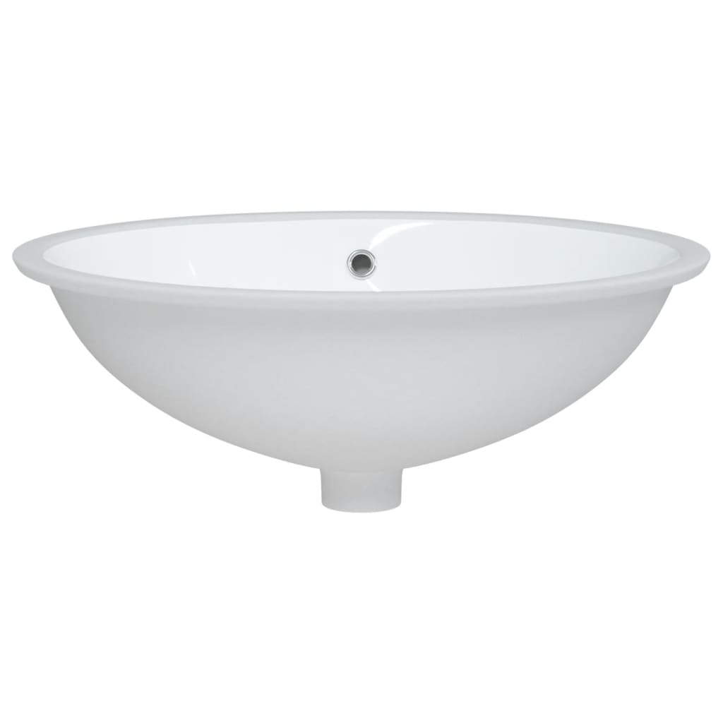 Lavandino da Bagno Bianco 56x41x20 cm Ovale in Ceramica - homemem39