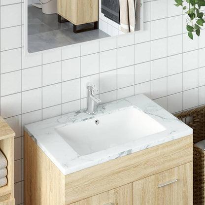 Lavandino da Bagno Bianco 55,5x37,5x19 cm Rettangolare Ceramica - homemem39