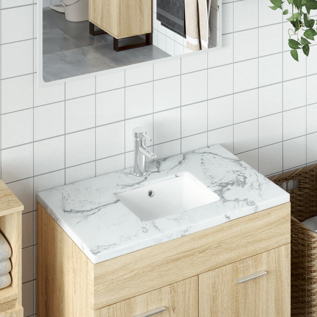 Lavandino da Bagno Bianco 36x31,5x16,5 cm Rettangolare Ceramica - homemem39