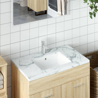 Lavandino da Bagno Bianco 50x40,5x18,5 cm Rettangolare Ceramica - homemem39