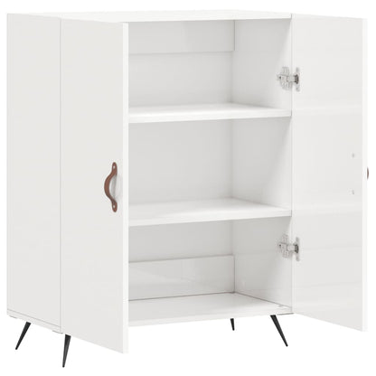 Credenza 69,5x34x90 cm in Legno Multistrato Bianco Lucido - homemem39